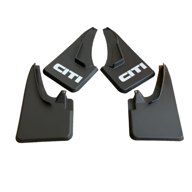 Mud Flap Splash Guard 4 Pcs Suitable for Volkswagen Citi Golf 1 (With White Word)