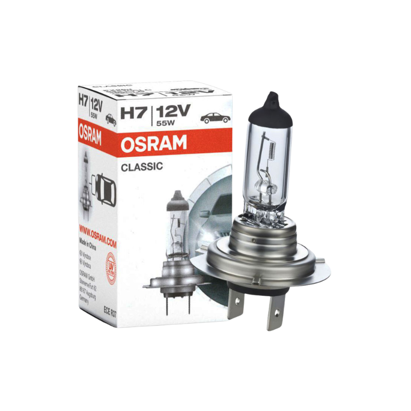 Osram Classic H7 55W Halogen Headlight Bulb - Single